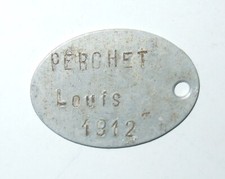 Plaque identite soldat d'occasion  Senozan