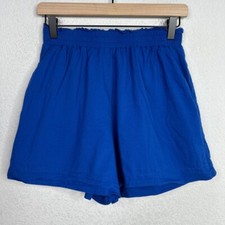 Shorts Citizen Moderno Feminino Pequeno Azul Elástico Cintura Forrada Relaxada Costeira Boho comprar usado  Enviando para Brazil