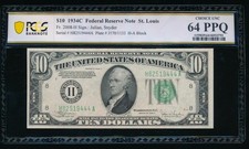 AC 1934C $10 Saint Louis FRN PCGS 64 PPQ Fr 2008-H comprar usado  Enviando para Brazil