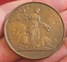 Francia rara, Medalla, Ludovicus XV, Amat Aurea Sondere Saecla, 1716 por BAER segunda mano  Embacar hacia Mexico