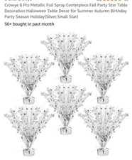 6 peças peça central spray folha metálica festa de verão decoração de mesa estrela prata, usado comprar usado  Enviando para Brazil