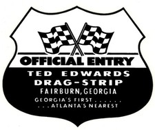 TED EDWARDS DRAG-STRIP ENTRADA OFICIAL HOT RAT ROD DECALQUE ADESIVO APARÊNCIA VINTAGE  comprar usado  Enviando para Brazil