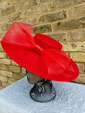 Red large fascinator for sale  HIGH WYCOMBE