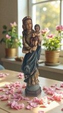 Polychrome wooden holy d'occasion  Expédié en Belgium