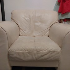 Cream faux leather for sale  STAINES-UPON-THAMES
