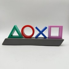 Logotipo Sony Playstation ícones luz noturna paladone jogadores quarto de jogos 3 modos comprar usado  Enviando para Brazil