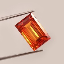 15x10 MM AAA Qualidade Natural Ceilão Laranja Safira Solta Baguete Corte Pedra Preciosa comprar usado  Enviando para Brazil