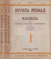 Rivista penale anno usato  Italia
