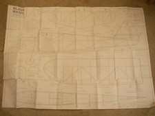 Ben Buckle Plans of Black Magic um modelo de cabine vintage 60" envergadura, usado comprar usado  Enviando para Brazil