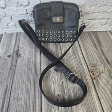 Bolsa tiracolo Boutique To You elegante preta com interior listrada cravejada comprar usado  Enviando para Brazil