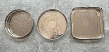 Três bandejas ou salvers banhados a prata comprar usado  Enviando para Brazil