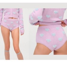 Usado, CALCINHA DE MALHA ESCARLATE LOVE AND LEMONS NOVA SEM ETIQUETAS COM CORAÇÕES DIFUSOS TAMANHO P comprar usado  Enviando para Brazil