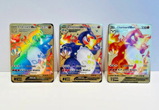 Glurak VMAX Gold Metal Cards Zestaw 3 szt. – Rainbow Fan Edition – Pomysł na prezent na sprzedaż  Wysyłka do Poland