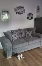 Seater sofa grey for sale  OSSETT
