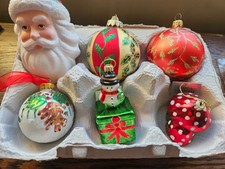 Vintage christmas baubles for sale  MORPETH