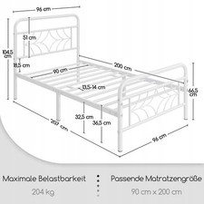 Metallbettgestell 200 cm gebraucht kaufen  Zittau