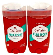 2 x Pacote Old Spice 48hr Desodorante Esportivo Puro Alta Resistência Sem Alumínio 3 oz comprar usado  Enviando para Brazil
