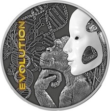Evolution 2 oz Antyczne wykończenie Srebrna Moneta 5$ Niue 2022 na sprzedaż  PL