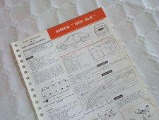 Fiche technique simca d'occasion  Espéraza