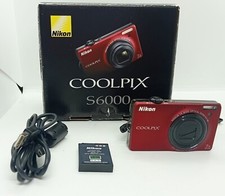 (Exc+++++/Caixa) Nikon COOLPIX S6000 14.2 MP 7x Zoom Vermelho Digital Veio do Japão comprar usado  Enviando para Brazil