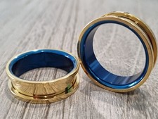 Par de maca cônica de aço inoxidável plugue de orelha prata/azul túneis de carne 6-30mm comprar usado  Enviando para Brazil