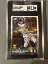2018 Topps Chrome Archives Signature Series George Springer NO CARTÃO AUTOMÁTICO 3/3 SGC, usado comprar usado  Enviando para Brazil