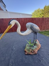 Wooden heron sculpture for sale  IPSWICH
