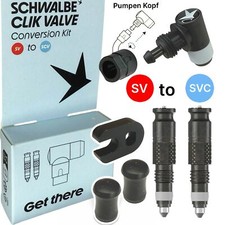 Schwalbe Rower Clik Valve SCV System (SV) Francuski zestaw (2 szt.) + głowica pompy, używany na sprzedaż  Wysyłka do Poland