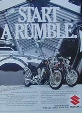 SUZUKI INTRUDER Motorcycle Ad Start A Rumble 1986, usado comprar usado  Enviando para Brazil
