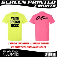 12 camisetas personalizadas impressas em tela qualquer cor camiseta 1 local de impressão, usado comprar usado  Enviando para Brazil