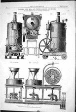 Moinho de milho portátil antigo 1869 motor vertical caldeira maquinaria Marshall Victorian, usado comprar usado  Enviando para Brazil
