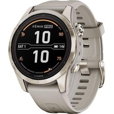 Garmin fenix 7S Pro Solar, Safira, Aço Dourado Macio, Areia Leve comprar usado  Enviando para Brazil