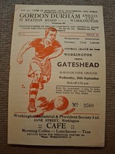 Workington gateshead programme for sale  NORTHAMPTON