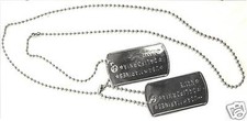 Collana piastrina militare usato  Vizzolo Predabissi