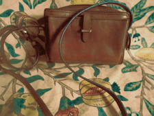 Brown leather crossbody for sale  SWANSEA