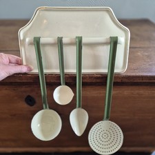 Usado, Colher de esmalte holandesa vintage utensílios rack colheres esmalte suporte de parede retrô comprar usado  Enviando para Brazil