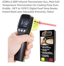 Gorilla Grip Temp Gun leitura instantânea laser baterias multifuncionais não incluídas comprar usado  Enviando para Brazil