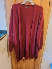 Strickjacke rot weißen gebraucht kaufen  Badersleben