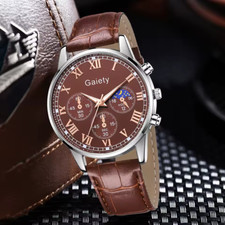Clássico relógio de numeral romano da moda antiga - elegante relógio de quartzo de cor sólida comprar usado  Enviando para Brazil