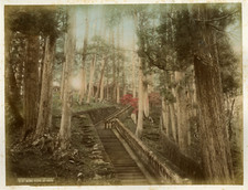 Japon, Stone steps at Nikko Vintage albumen print.  Tirage albuminé aquarellé  comprar usado  Enviando para Brazil