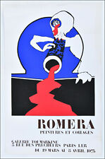 AFFICHE SÉRIGRAPHIE - ROMERA Peintures et Collages - 1973 - ART MODERNE na sprzedaż  Wysyłka do Poland
