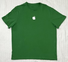 Camiseta masculina logotipo computador Apple Mac algodão verde branca LG 23” X 27” Dia da Terra comprar usado  Enviando para Brazil