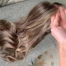 Usado, Peruca de cabelo humano loiro escuro Balayage 13x4 frente de renda para festa comprar usado  Enviando para Brazil