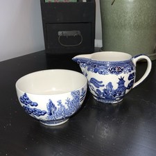 Pottery blue white for sale  WISBECH