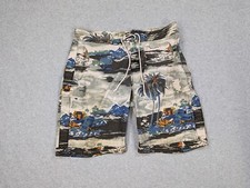 Bermuda de praia retrô ilha praia shorts de surf longa marinha antiga masculina grande comprar usado  Enviando para Brazil
