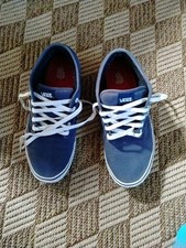Sapatos de Skate Vans Azul Marinho 11 EUA VN-0UDM1X7-Feminino Desbotado Estado Usado comprar usado  Enviando para Brazil
