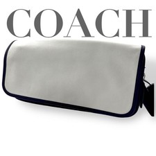 Usado, Bolsa de mão Coach couro branco logotipo prata usada comprar usado  Enviando para Brazil
