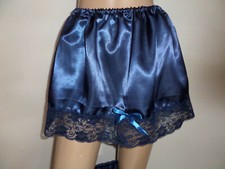 Navy blue satin for sale  LEIGH