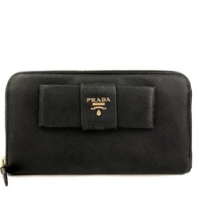Carteira longa PRADA Saffiano couro com zíper ao redor preta/2BJ0155 comprar usado  Enviando para Brazil