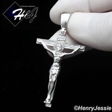 Usado, PINGENTE CRUCIFIXO MASCULINO FEMININO SÓLIDO PRATA ESTERLINA 925 CZ CRUZ DE JESUS CRISTO*SP423 comprar usado  Enviando para Brazil